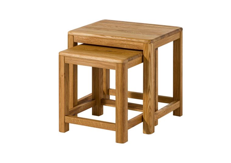 Beistelltisch 2er-Set Wildeiche 45x35/35x33 natur geölt LINZ #05
