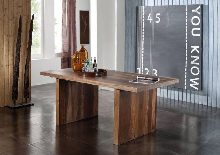Esstisch Sheesham 160x90x76 walnuss lackiert DUKE #103