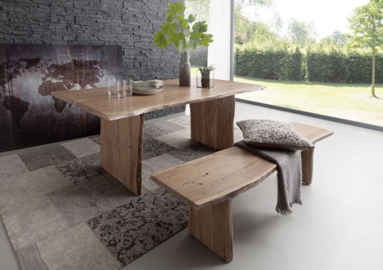 Baumtisch Akazie 160x100x76 natur lackiert PURE ACACIA #113