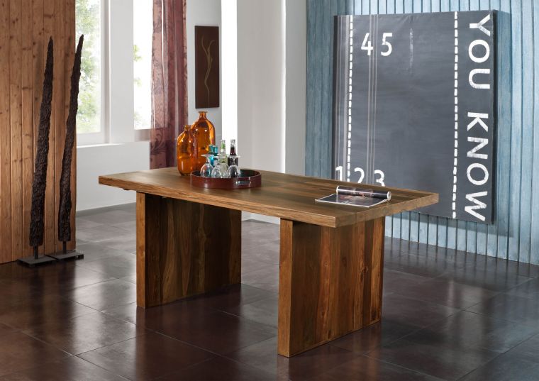 Esstisch Sheesham 200x100x76 walnuss lackiert DUKE #101