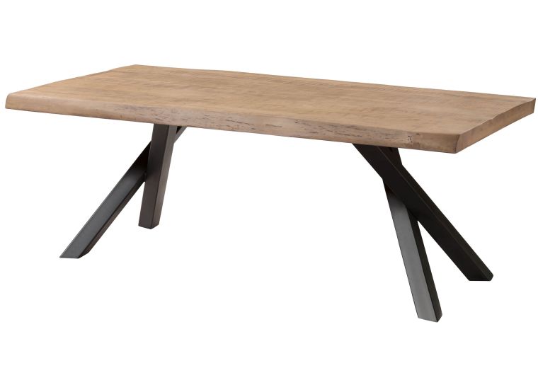 Baumtisch Mango 240x100x76 beige lackiert / A-Gestell anthrazit matt FREEFORM 5