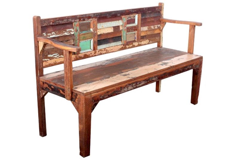 Bank Altholz 160x55x90 mehrfarbig lackiert NATURE OF SPIRIT #75