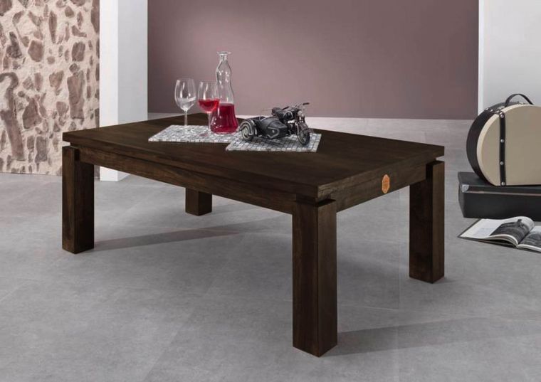 Couchtisch Sheesham 120x70x45 grau lackiert METRO POLIS #164
