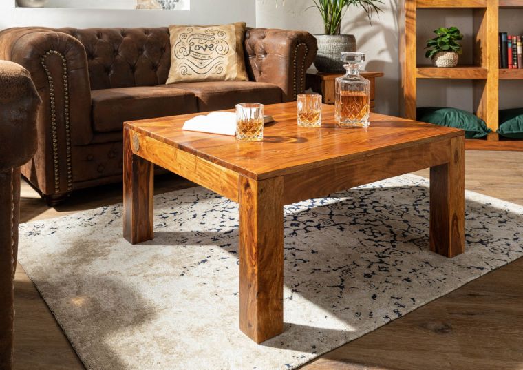Couchtisch Akazie 80x75x40 honig  lackiert OXFORD #0451