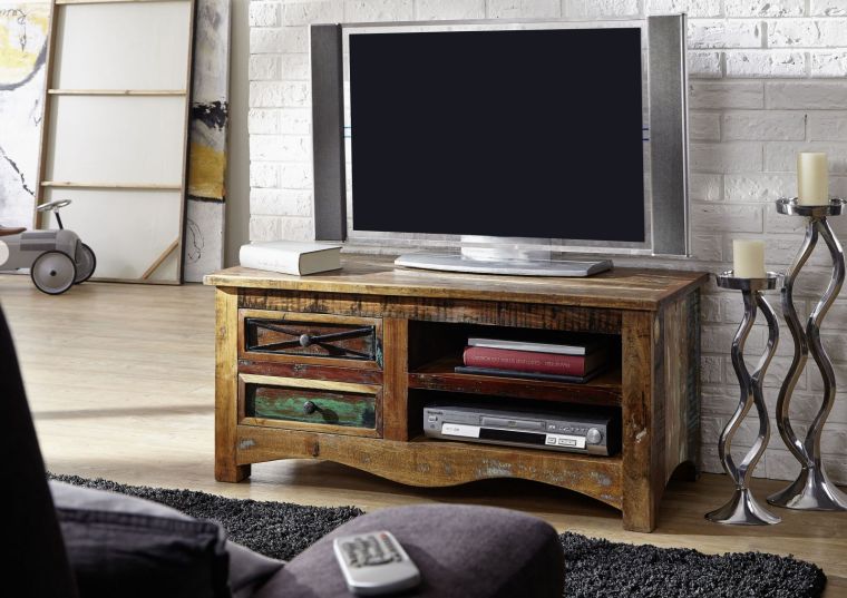 TV-Board Altholz 110x50x50 mehrfarbig lackiert NATURE OF SPIRIT #20