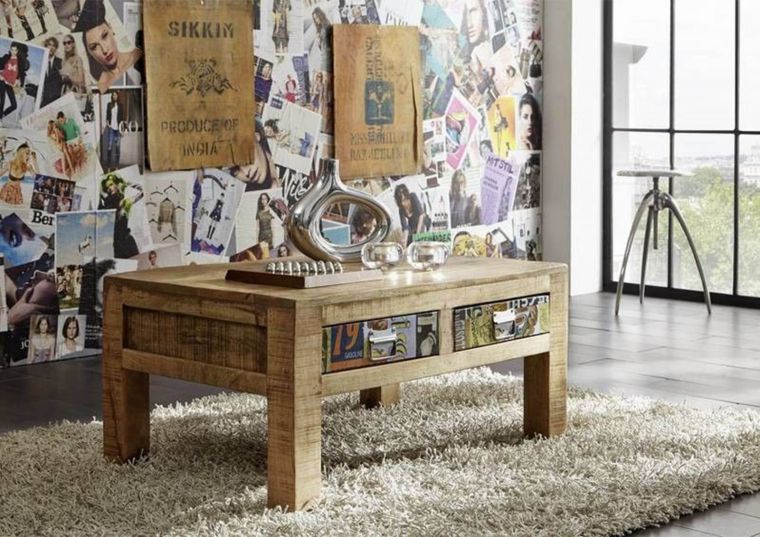 Couchtisch Mango 90x60x40 mehrfarbig lackiert LOUNGE COLLECTION #11