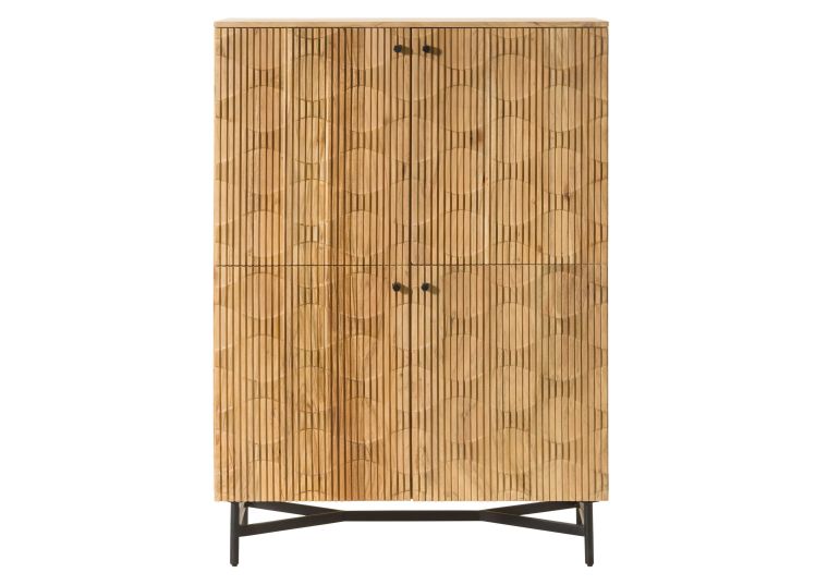 Highboard Akazie 110x40x150 natur lackiertLONDON #110