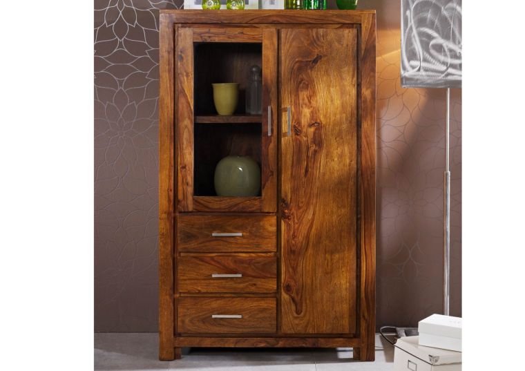 Highboard Sheesham 90x42x148 life honey lackiert METRO LIFE #108