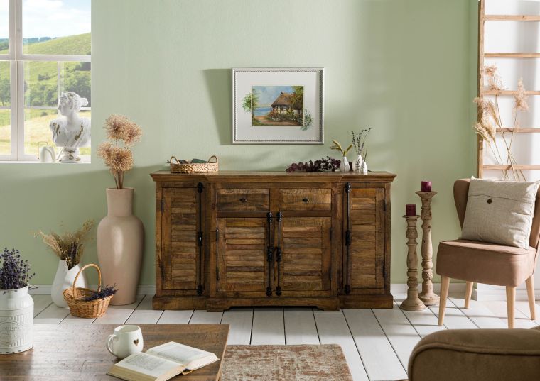 Sideboard Mango 160x45x90 dunkelbraun geölt RODEZ #121