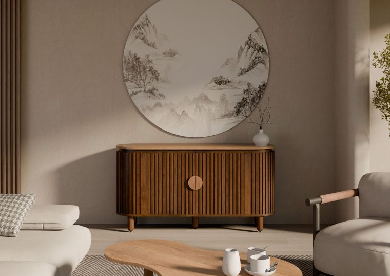 Sideboard Mango 152x40x80 braun geölt KYOTO #111