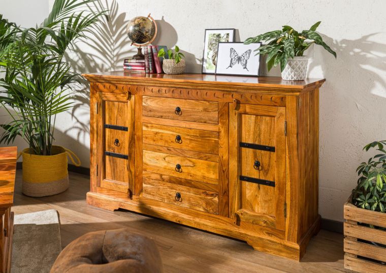 Sideboard Akazie 150x45x89 honig lackiert OXFORD #0513