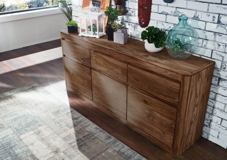 Sideboard Sheesham 185x40x80 smoked cherry gebeizt TORONTO #101