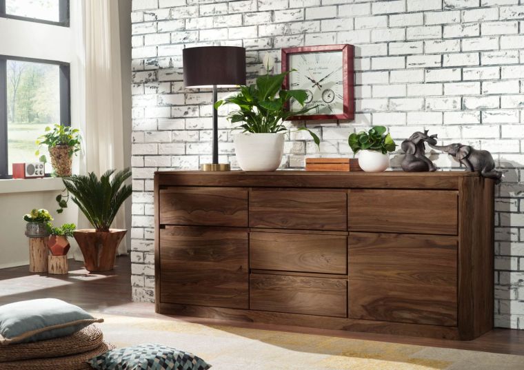 Sideboard Sheesham 185x40x80 smoked cherry gebeizt TORONTO #102