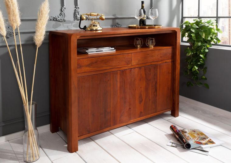 Sideboard Akazie 120x45x100 honig lackiert BUENO #3005