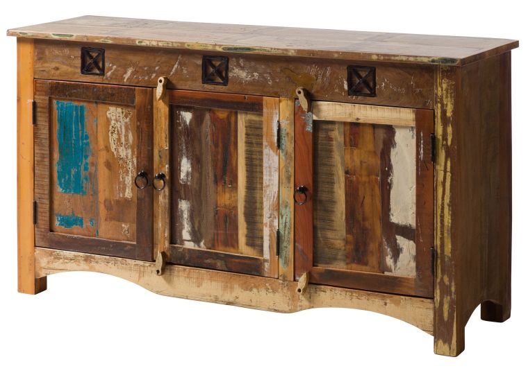 Sideboard Altholz 135x40x75 mehrfarbig lackiert NATURE OF SPIRIT #126