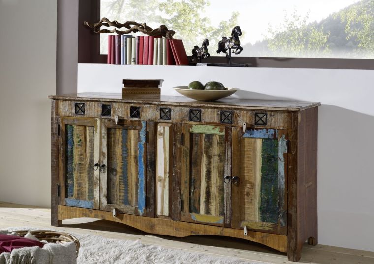 Sideboard Altholz 178x42x88 mehrfarbig lackiert NATURE OF SPIRIT #40