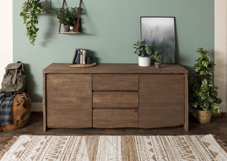 Sideboard Mango 185x48x80 braun geölt / sandgestrahlt PURE MANGO #115