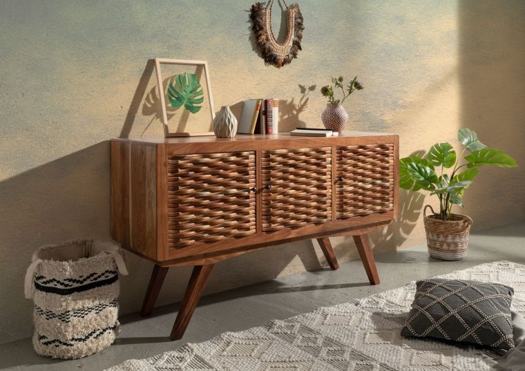 Sideboard Akazie152x46x86 natur lackiert STILMÖBEL #103