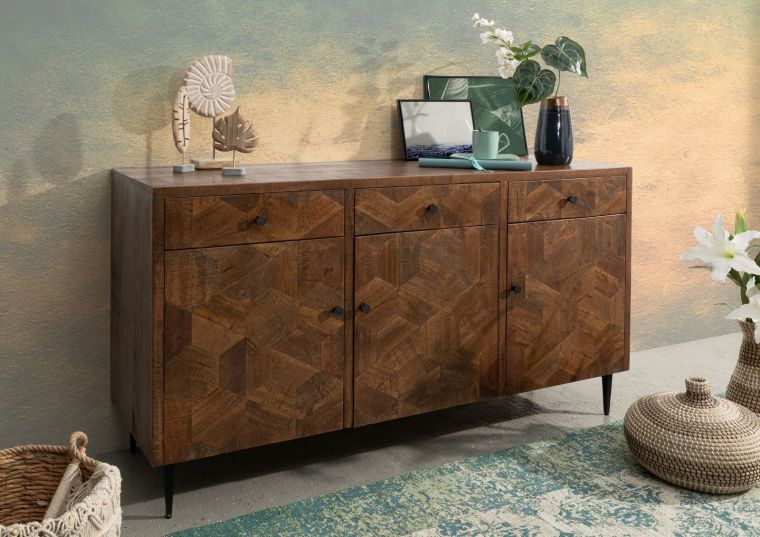 Sideboard Mango 160x46x86 braun lackiert STILMÖBEL #111