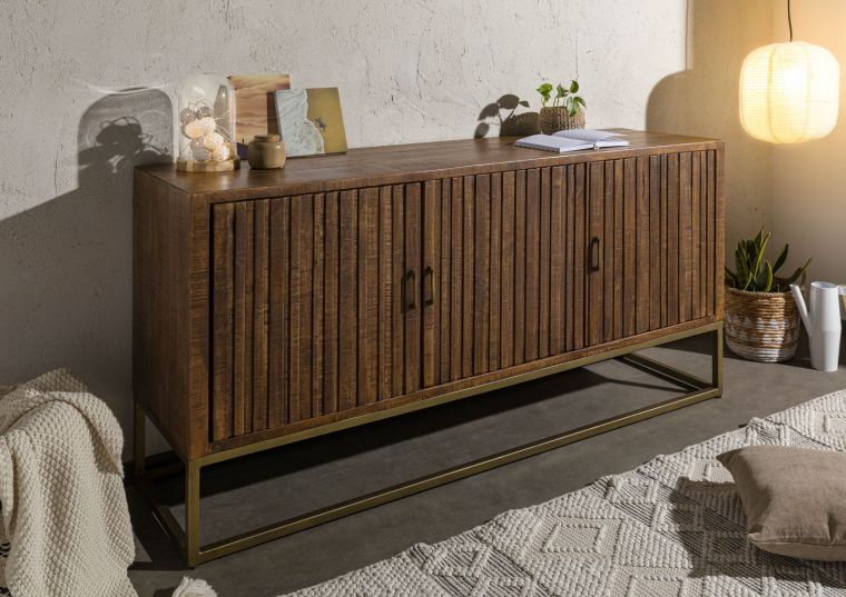 Sideboard Mango 178x46x85 braun lackiert STILMÖBEL #124