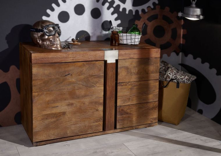 Sideboard Mango 115x45x75 braun lackiert Amsterdam #09