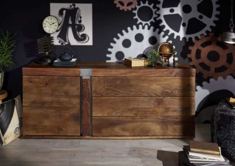 Sideboard Mango 180x45x75 braun lackiert Amsterdam #11