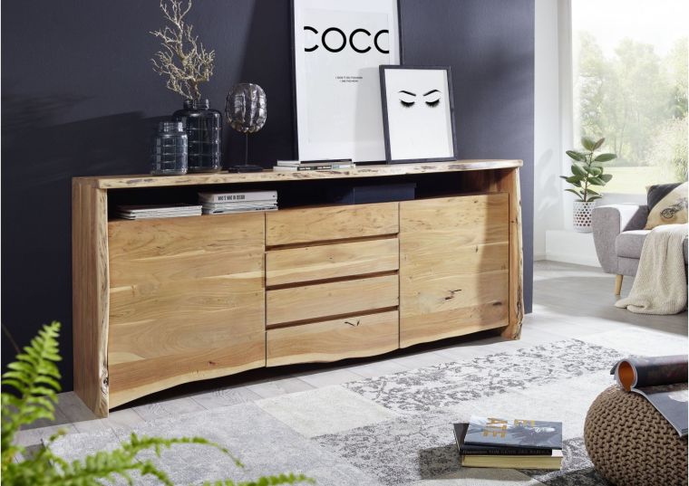 Sideboard Akazie210x45x96 natur lackiert PURE ACACIA #701