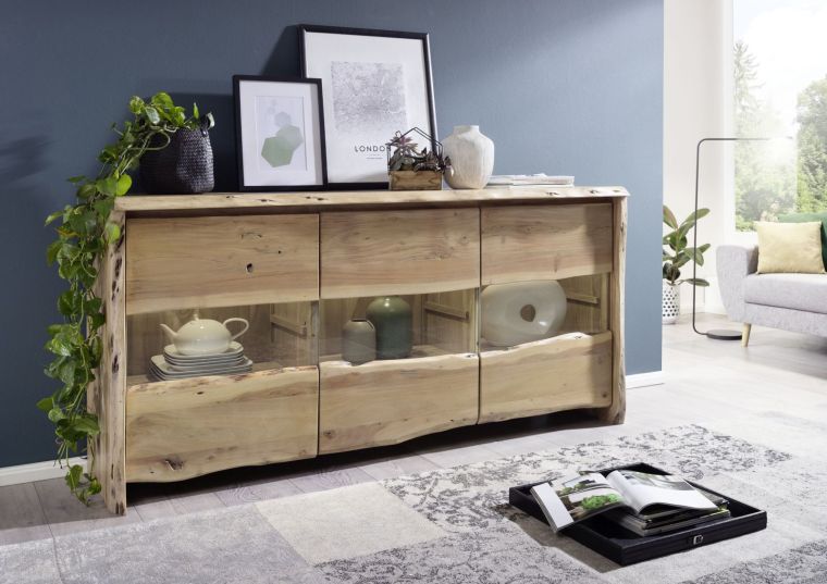 Sideboard Akazie 191x45x96 natur lackiert PURE ACACIA #708