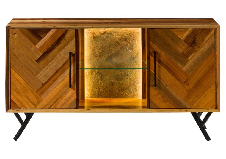 Sideboard Altholz 150x40x81 natur lackiert AVIGNON #110
