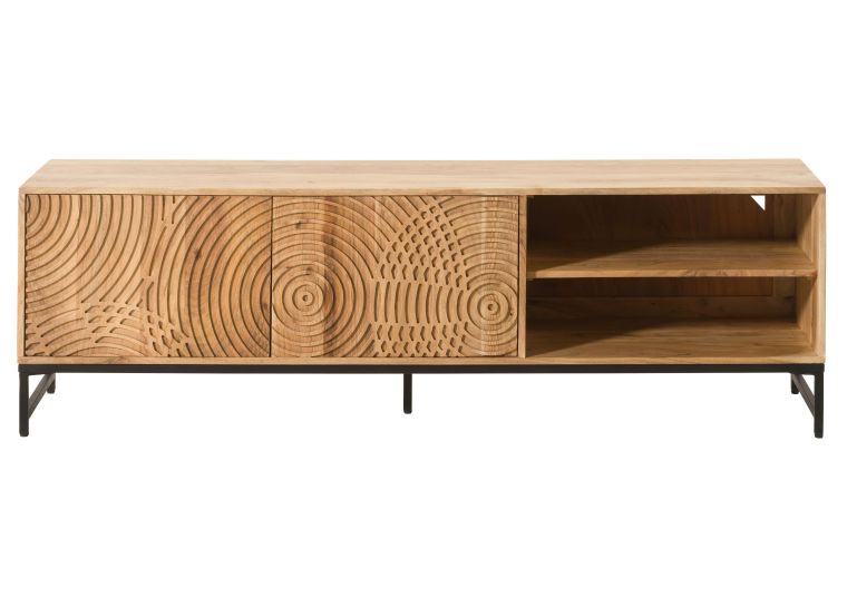 TV-Board Akazie 180x40x55 natur lackiert MARRAKESCH #105