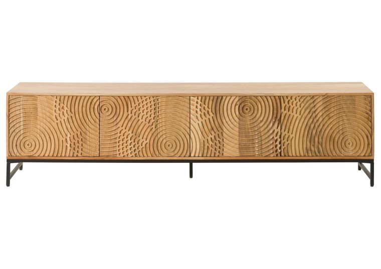 TV-Board Akazie 220x40x55 natur lackiert MARRAKESCH #106