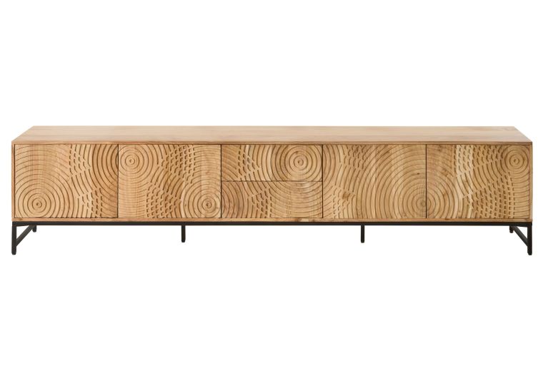 TV-Board Akazie 260x40x55 natur lackiert MARRAKESCH #107