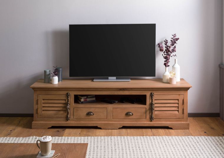 TV-Board Mango 200x45x55 beige geölt TOULOUSE #10