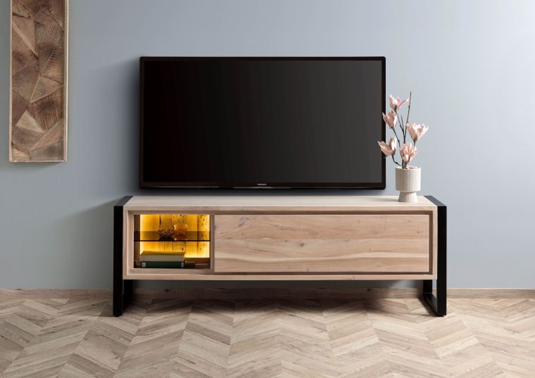 Lowboard Akazie / Altholz 180x40x60 natur lackiert DENVER #115