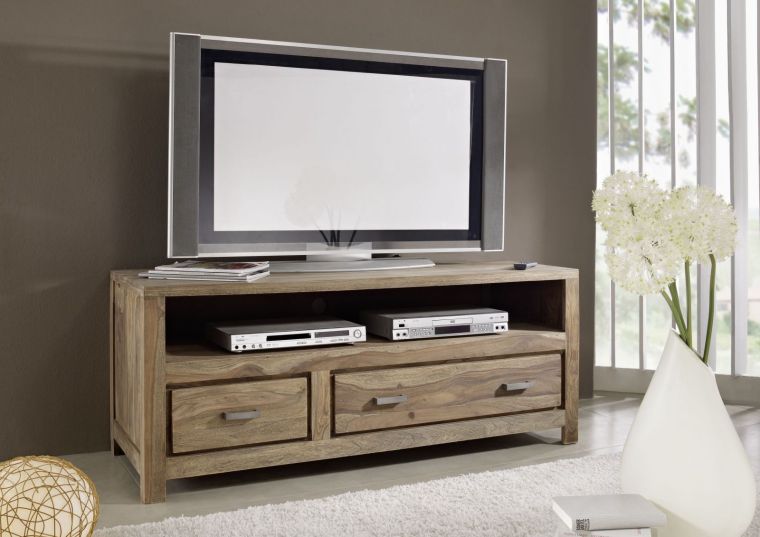 TV-Board Sheesham 148x55x60 braun geölt BUDDHA #118