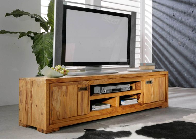 TV-Board Sheesham 180x47x40 braun geölt NATURE BROWN #856