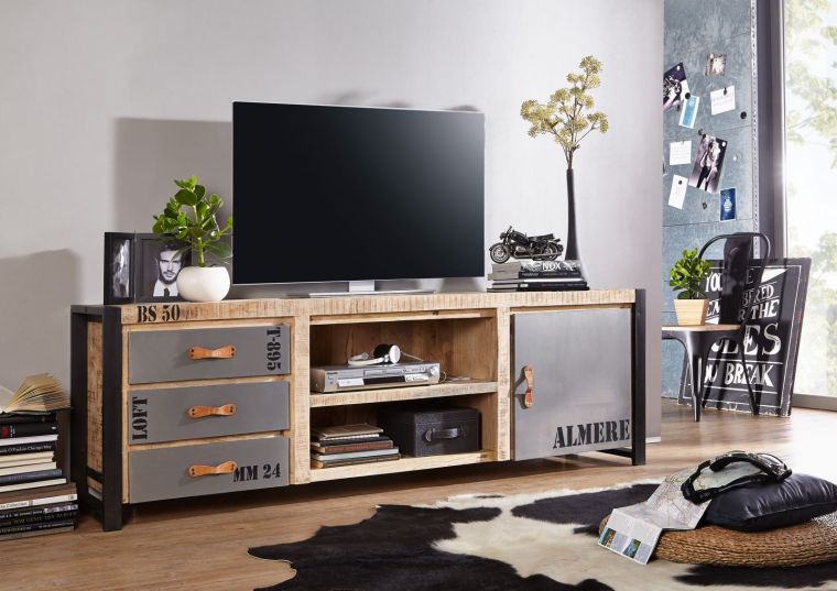 TV-Board Mango 200x45x66 natur bedruckt FACTORY #133