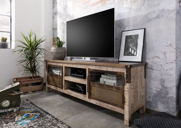 TV-Board Mango 170x40x60 braun lackiert HEAVY INDUSTRY #236