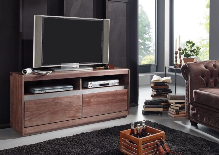 TV-Board Sheesham 133x40x60 smoked oak lackiert SYDNEY #241