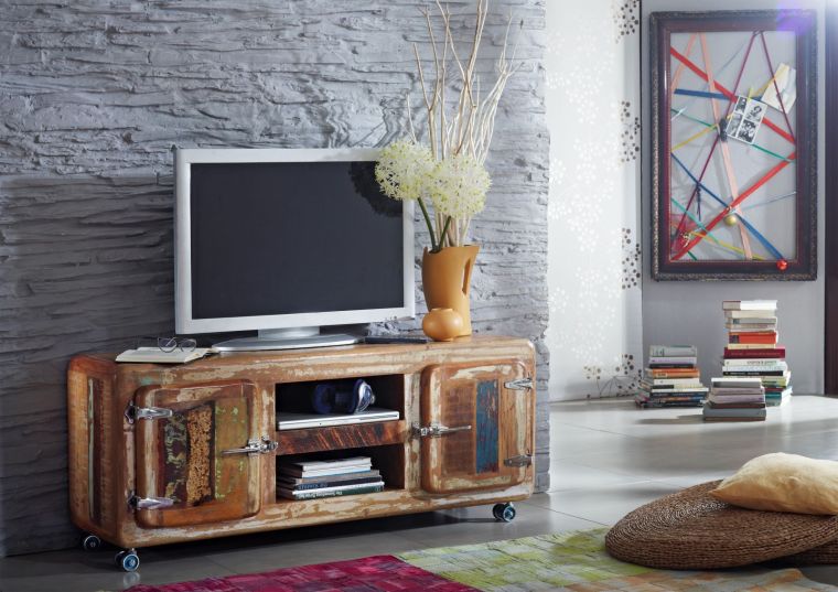 TV-Board Altholz 135x40x56 mehrfarbig lackiert FREEZY #10