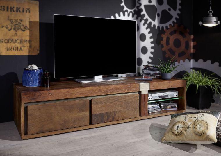 TV-Board Mango 180x48x39 braun lackiert Amsterdam #01