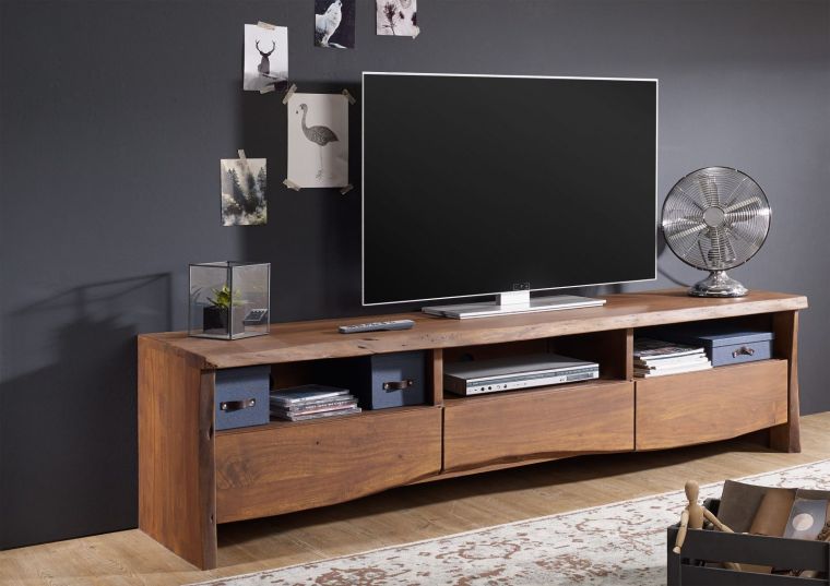 TV-Board Akazie 191x45x50 braun lackiert PURE ACACIA #209