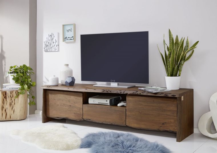 TV-Board Akazie 191x45x50 braun lackiert PURE ACACIA #802