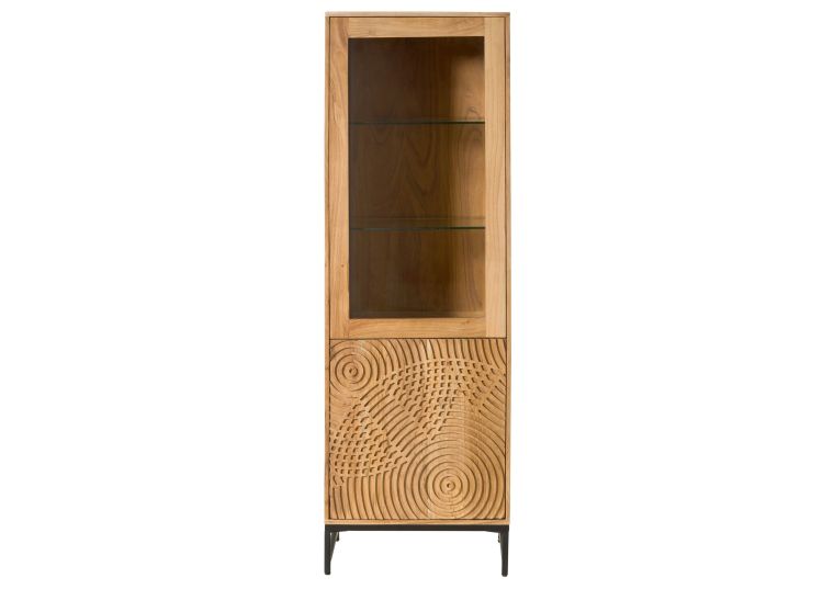 Vitrine Akazie 60x40x180 natur lackiert MARRAKESCH #110