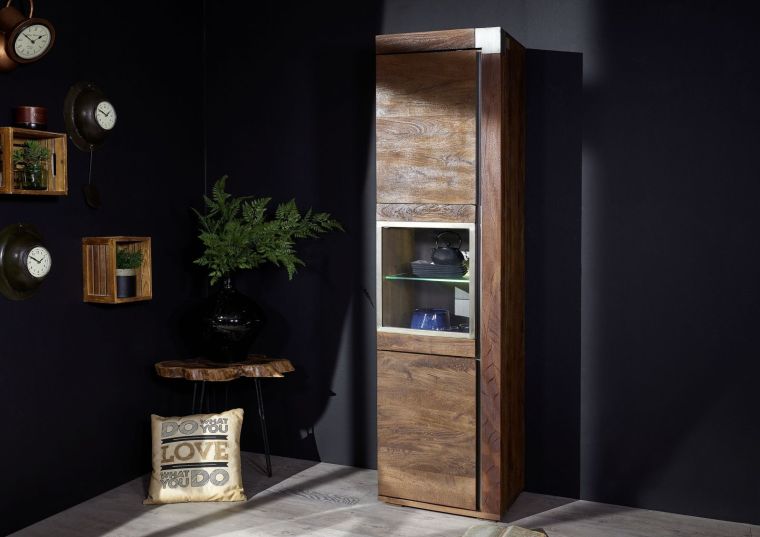 Vitrine Mango 55x45x204 braun lackiert Amsterdam #20