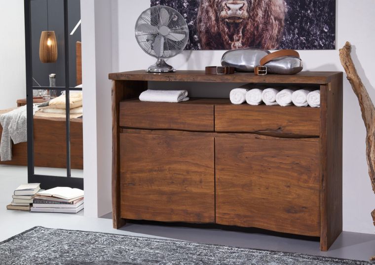 Sideboard Akazie 131x45x96 braun lackiert PURE ACACIA #203