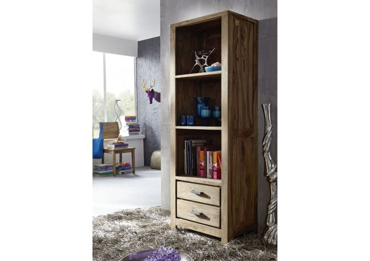 Regal Sheesham 60x40x175 braun geölt BUDDHA #124