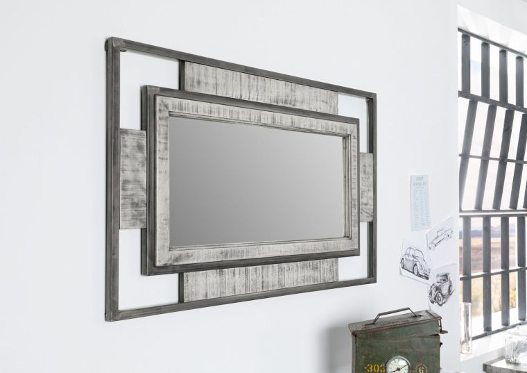 Spiegel Mango 76x4x122 grau lackiert HEAVY INDUSTRY #155