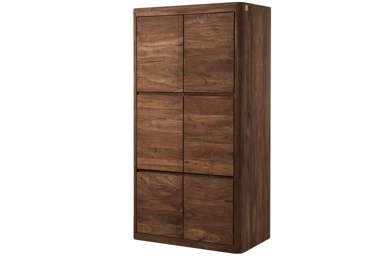 Kleiderschrank Sheesham 105x60x200 smoked cherry gebeizt TORONTO #165