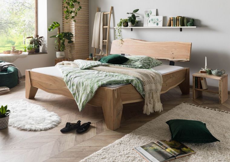 Bett Akazie 180x200 Akazie natur lackiert PURE ACACIA #314